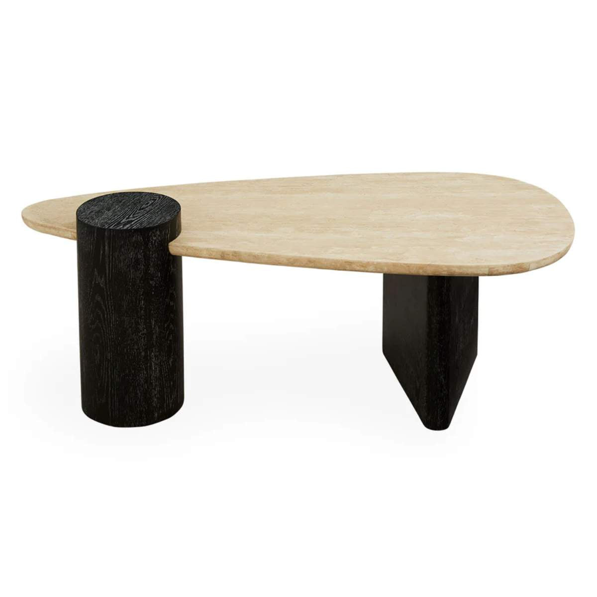 Jonathan Adler Oeuf Travertine Cocktail Table