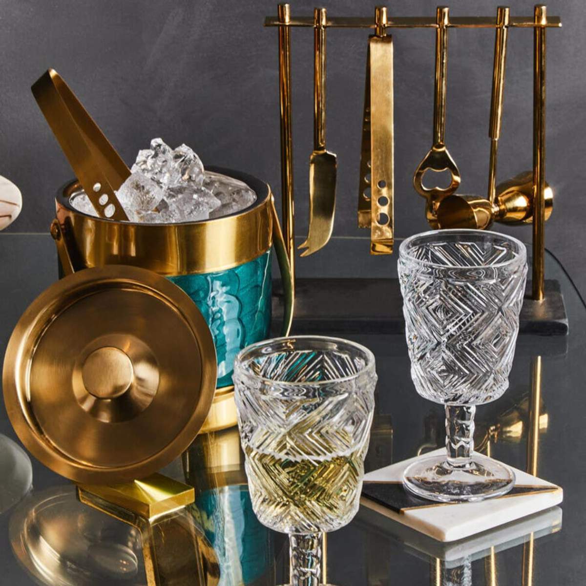 Beaumonde Home Omari Bar Tools with Stand Set