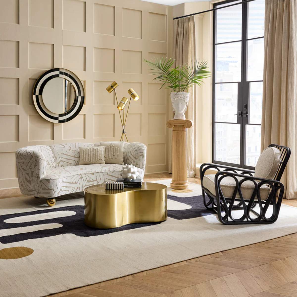 Jonathan Adler Op Art Mirror
