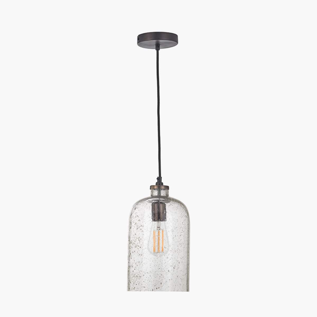 Pacific Lifestyle Ophelia Grey Bubble Glass Pendant