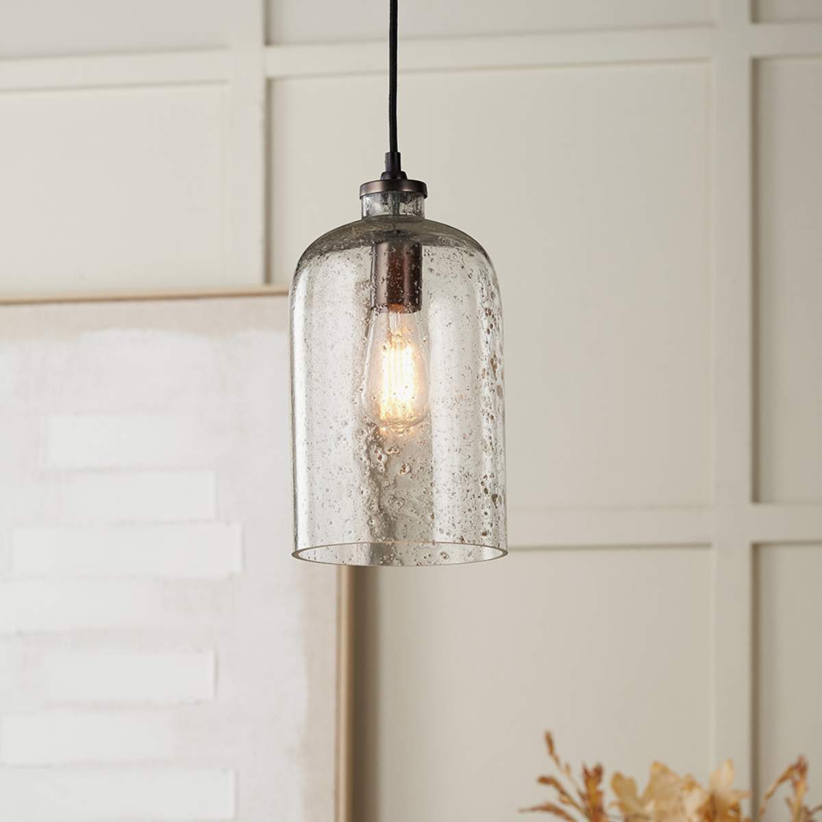 Pacific Lifestyle Ophelia Grey Bubble Glass Pendant