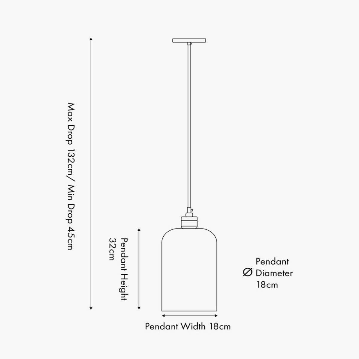 Pacific Lifestyle Ophelia Grey Bubble Glass Pendant