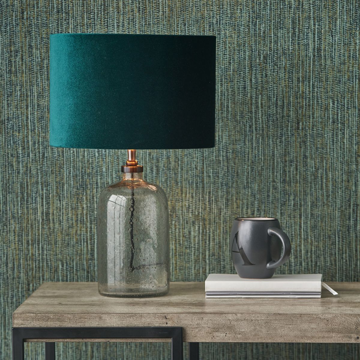 Pacific Lifestyle Ophelia Small Grey Bubble Glass Table Lamp Base