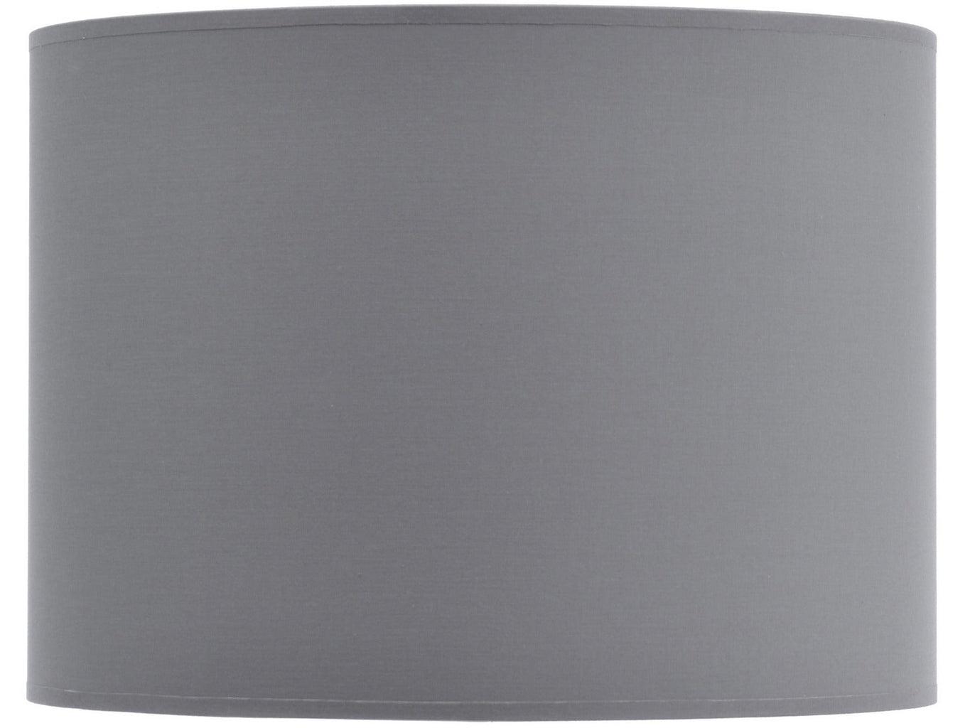 Opulent Grey and Silver Lined Drum 14" Lampshade-Beaumonde