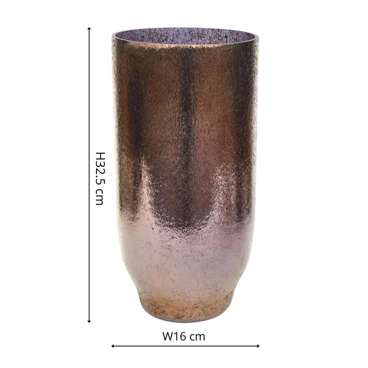 Ivyline Opulent Metallic Bronze Tall Vase H32Cm W16Cm