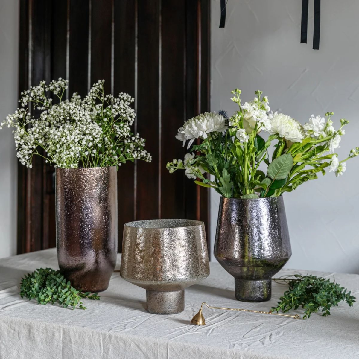 Ivyline Opulent Metallic Bronze Tall Vase H32Cm W16Cm