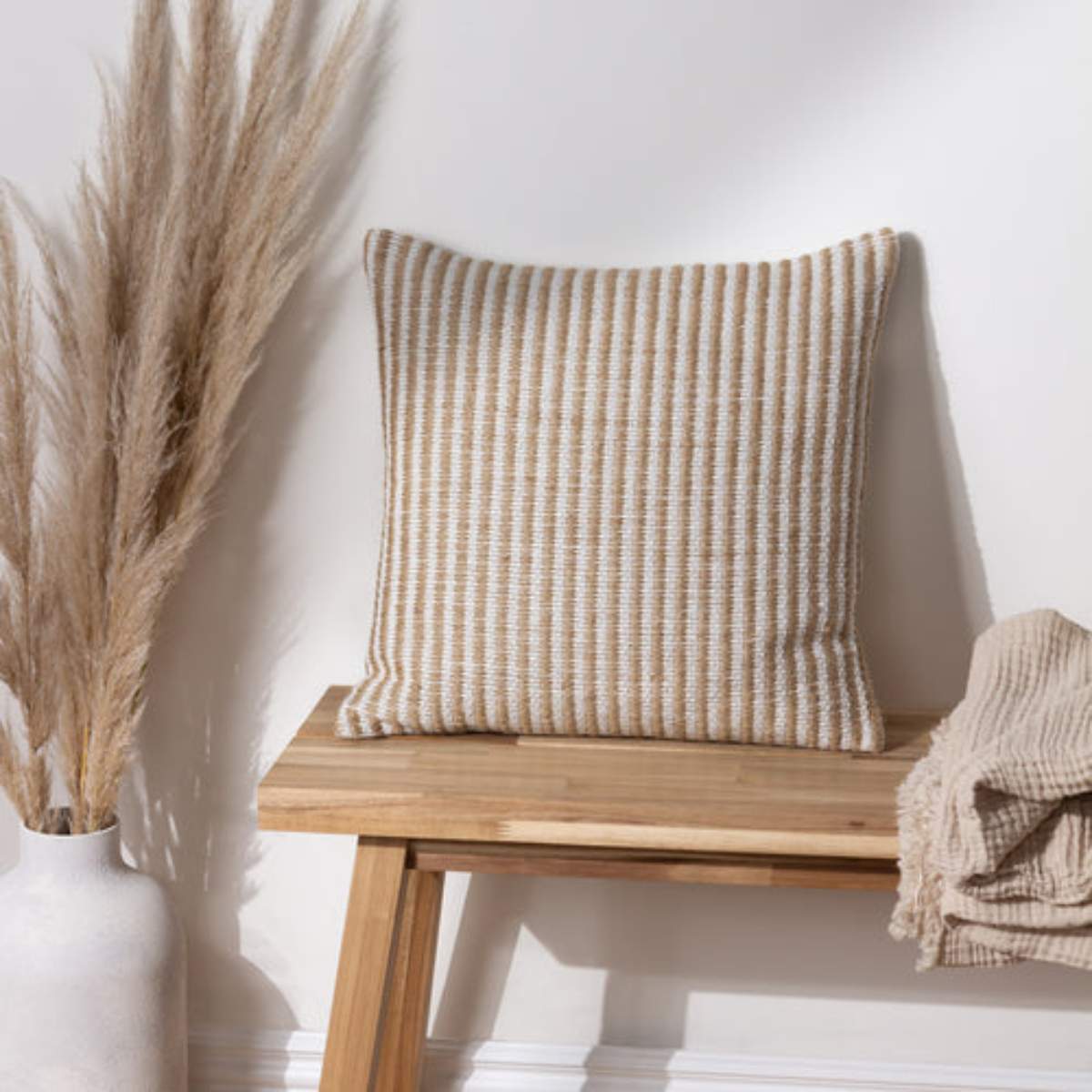 Furn Organik Stripe Cushion Natural