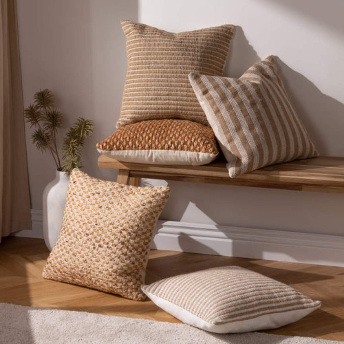 Furn Organik Stripe Cushion Natural