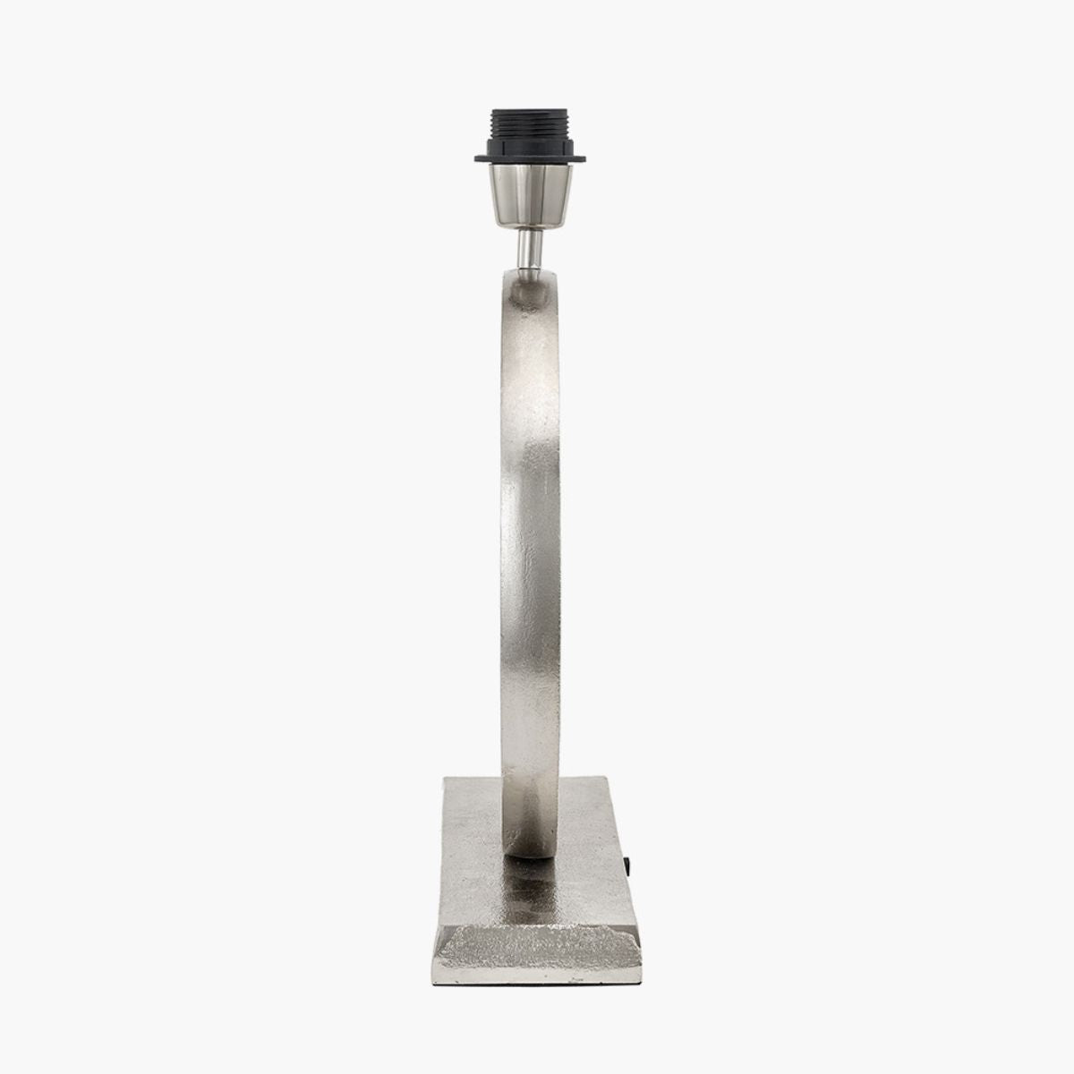 Pacific Lifestyle Orla Shiny Silver Metal Statement Circle Table Lamp Base
