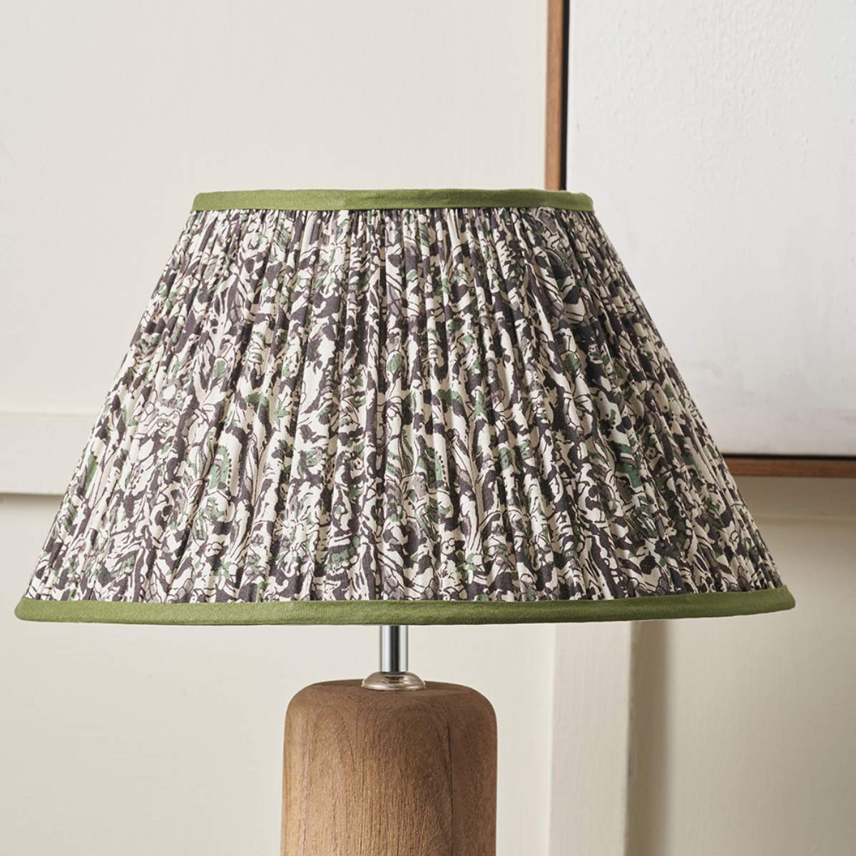 Pacific Lifestyle Ornella Green Floral Design Mushroom Pleat Empire Lamp Shade