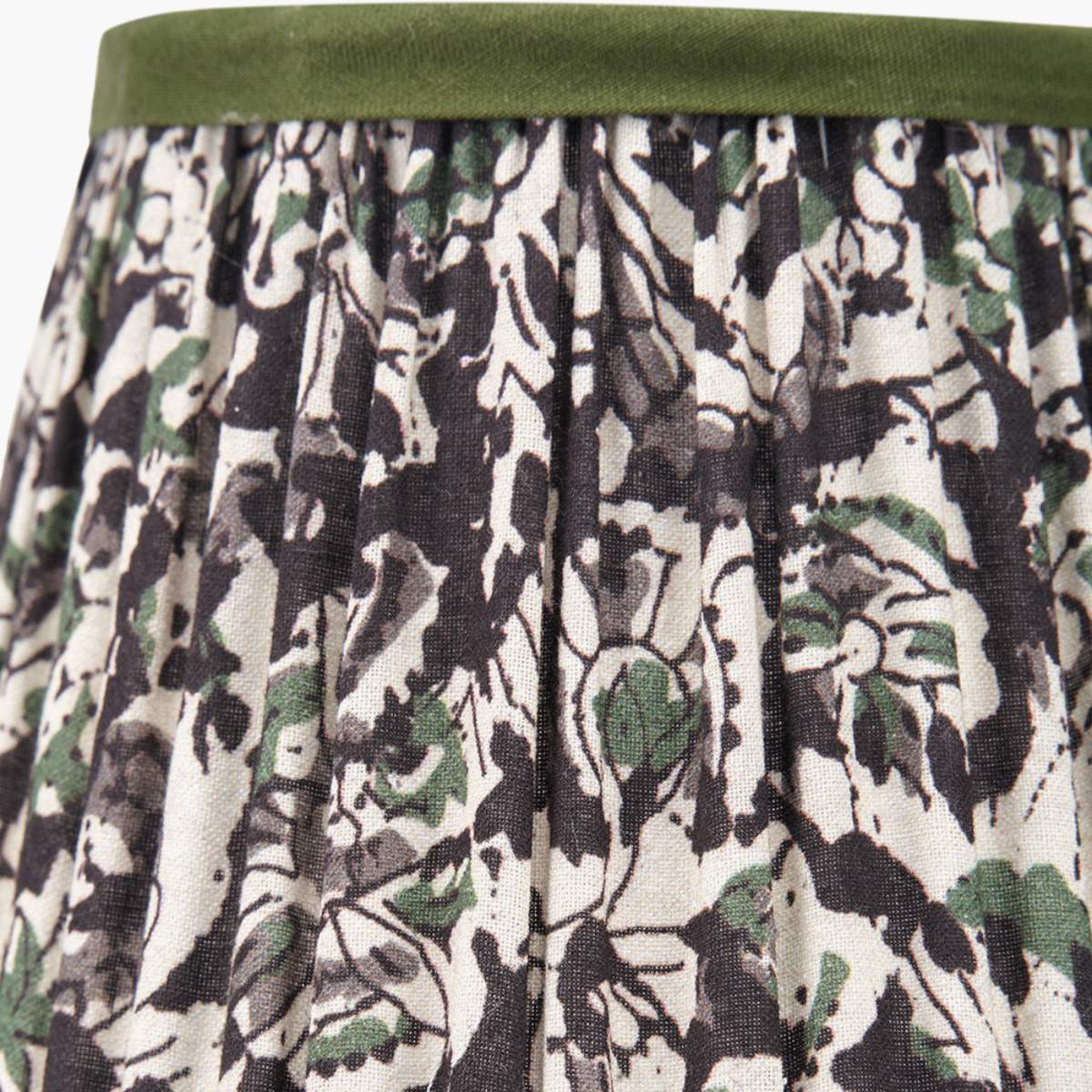 Pacific Lifestyle Ornella Green Floral Design Mushroom Pleat Empire Lamp Shade