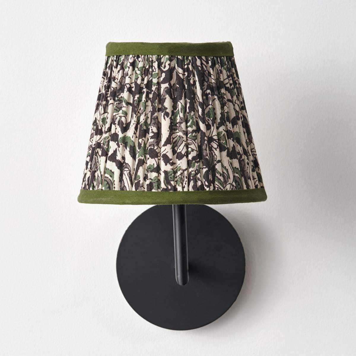 Pacific Lifestyle Ornella Green Floral Design Mushroom Pleat Empire Lamp Shade