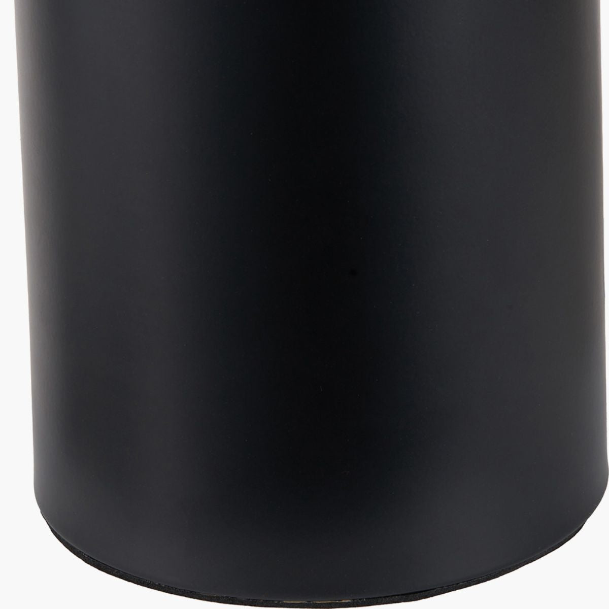 Pacific Lifestyle Oscar Black Metal and Natural Linen Structured Table Lamp