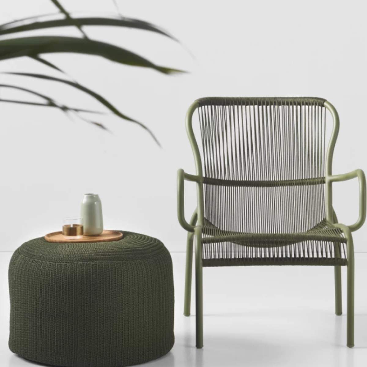 Vincent Shepherd Otto Outdoor Rope Pouf Terracotta