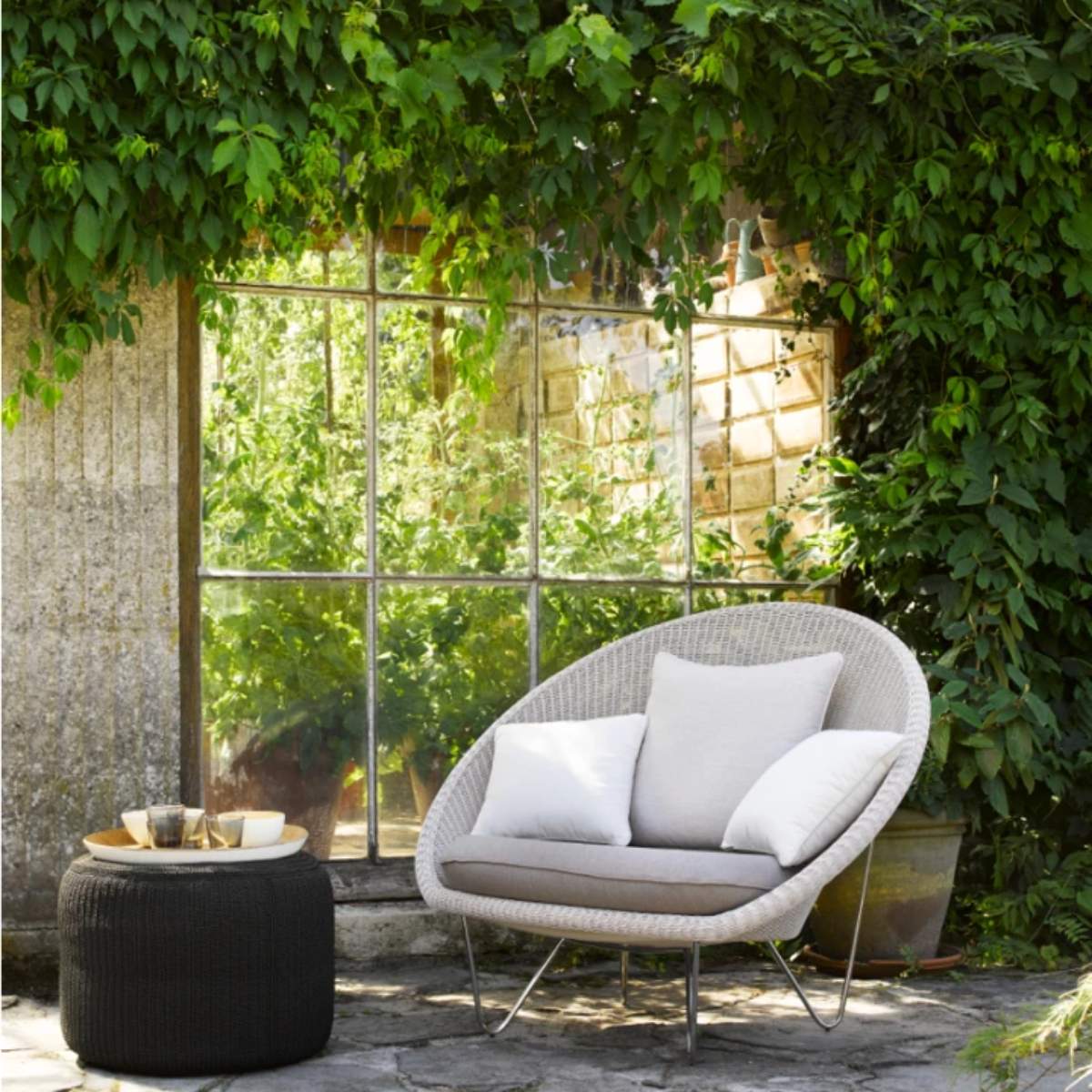 Vincent Shepherd Otto Outdoor Rope Pouf Terracotta