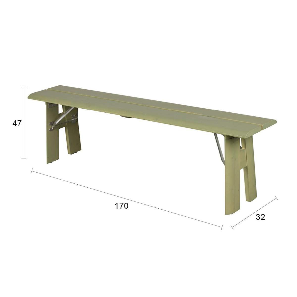 Zuiver Outdoor Bench Avenue Desert Sage
