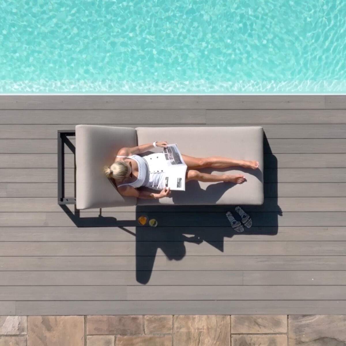 Maze - Outdoor Fabric Allure Sunlounger