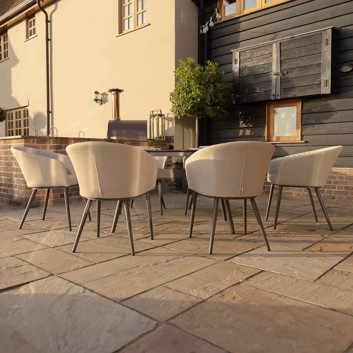 Maze - Outdoor Fabric Ambition 6 Seat Oval Dining Set