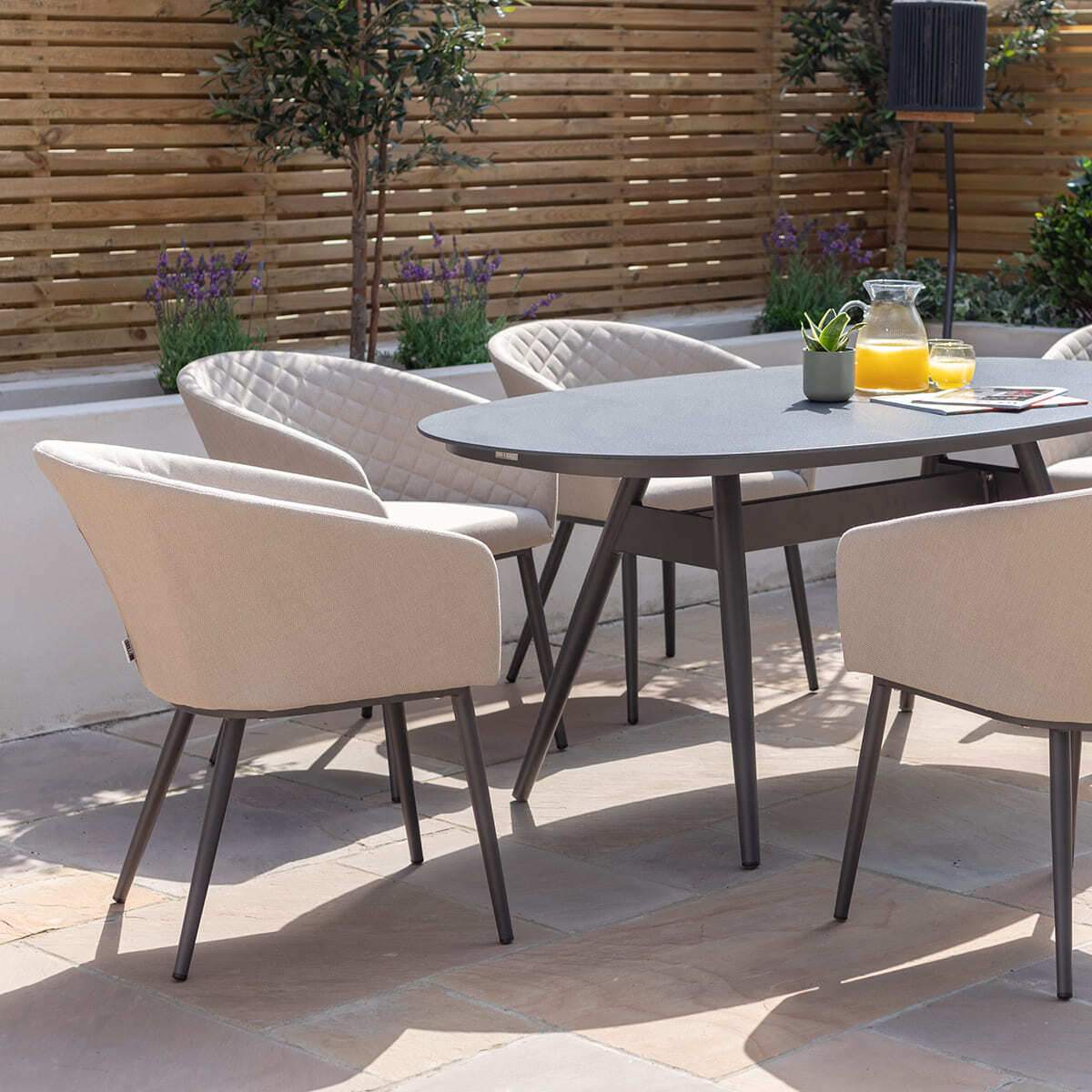 Maze - Outdoor Fabric Ambition 6 Seat Oval Dining Set