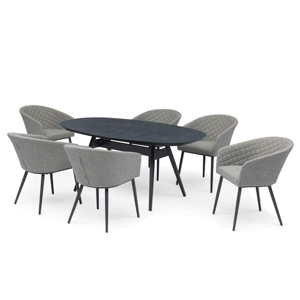 Maze - Outdoor Fabric Ambition 6 Seat Oval Dining Set