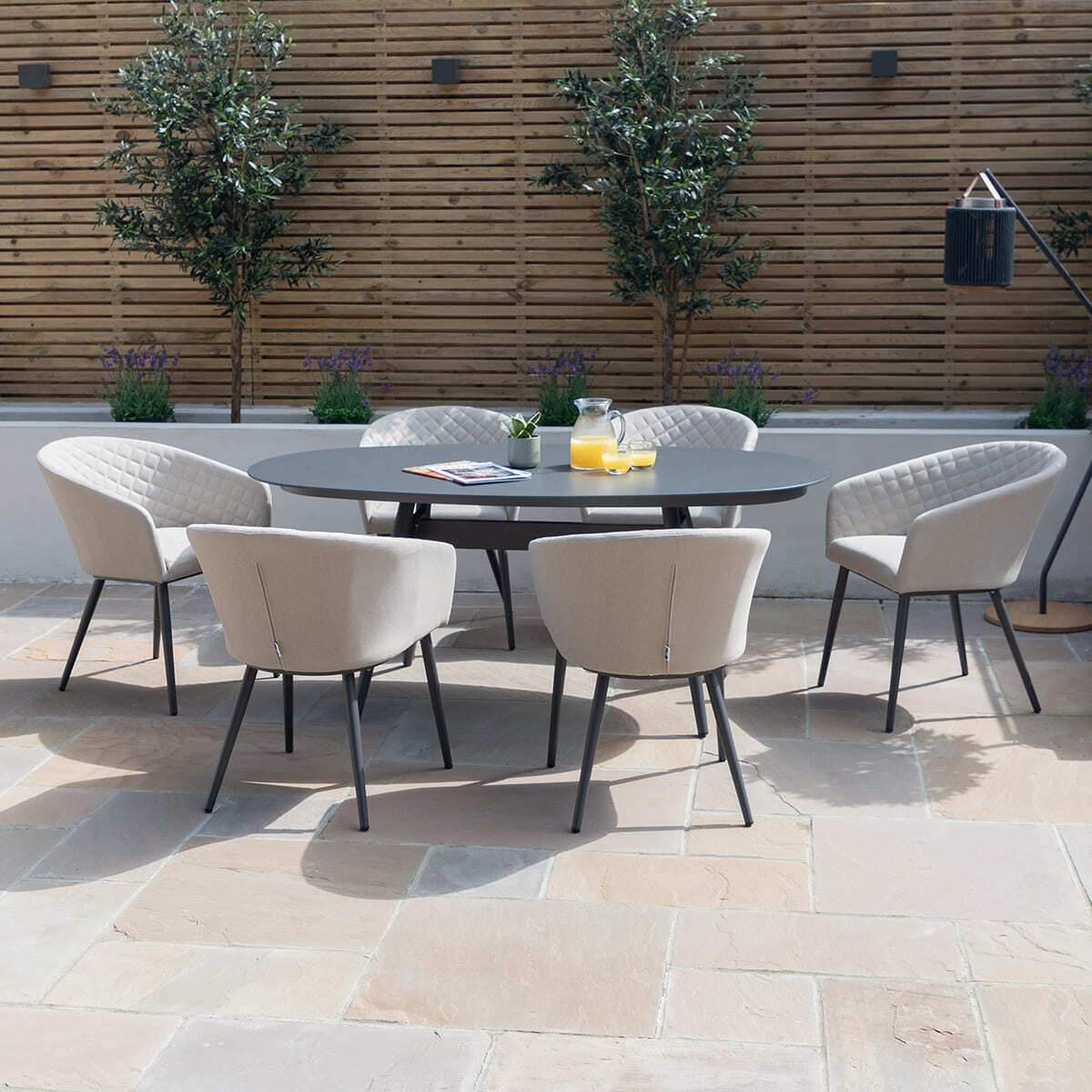 Maze - Outdoor Fabric Ambition 6 Seat Oval Dining Set