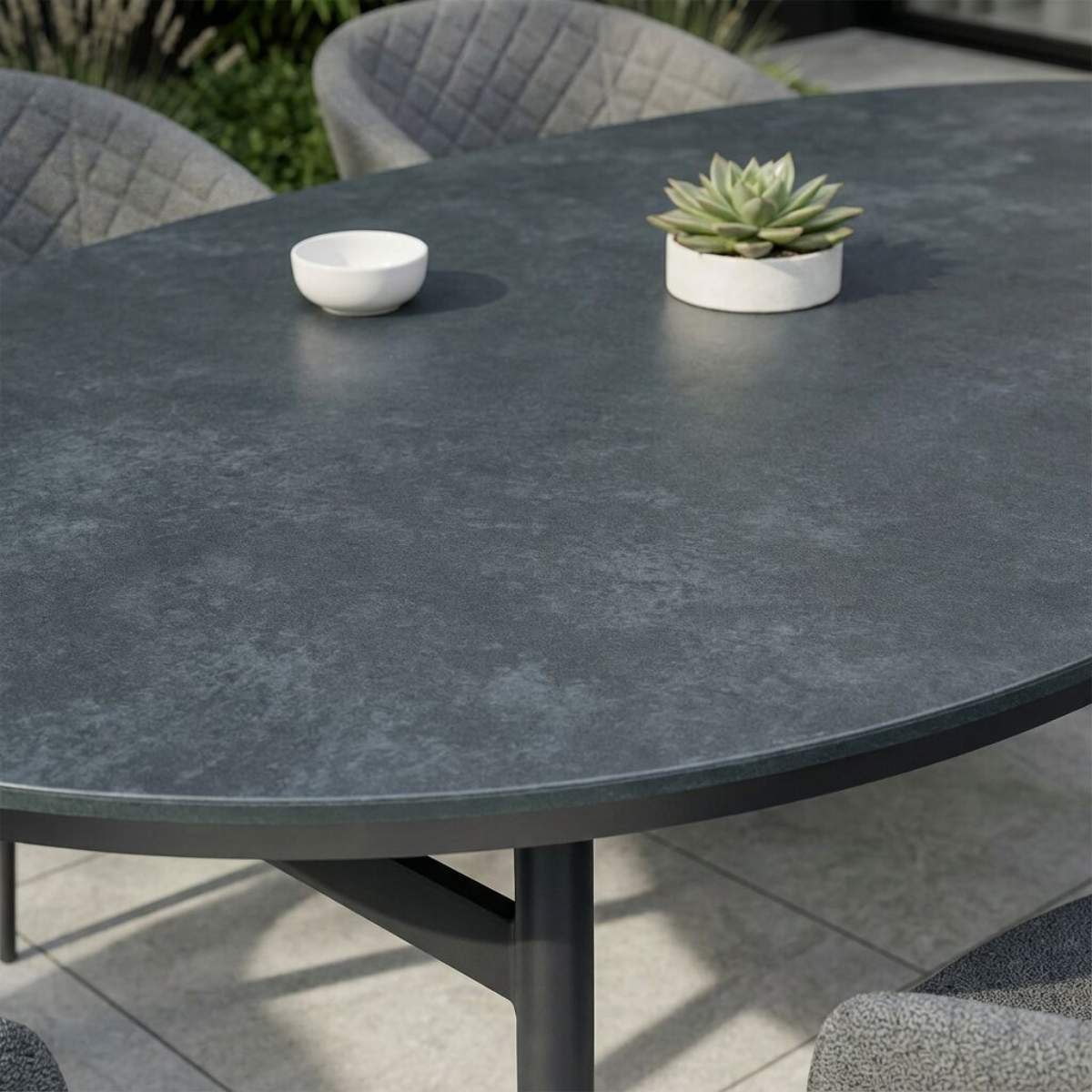 Maze - Outdoor Fabric Ambition 6 Seat Oval Dining Set