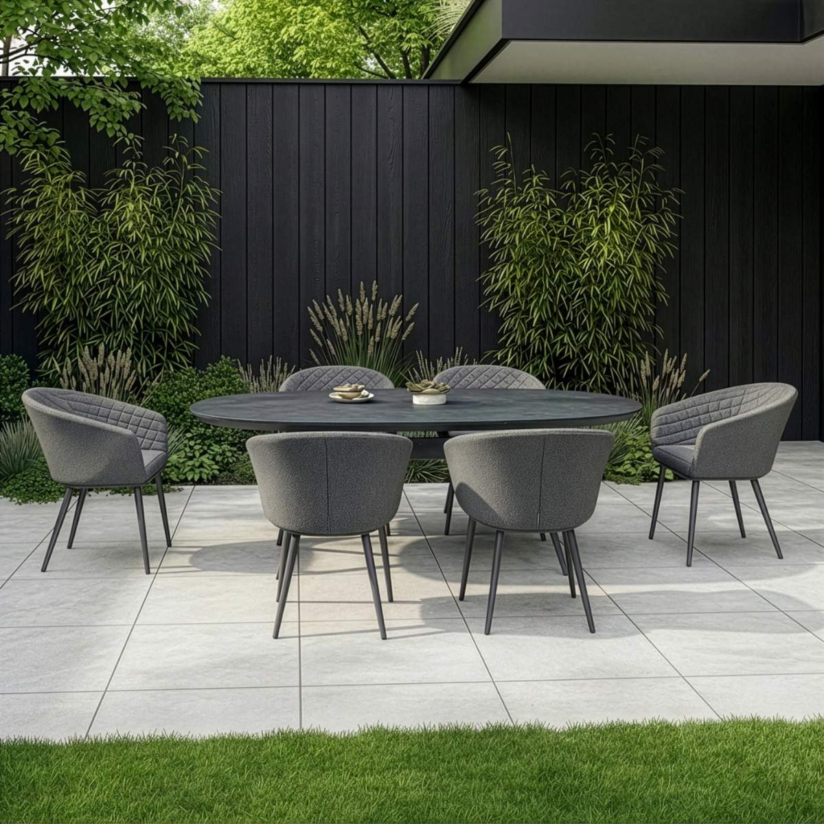 Maze - Outdoor Fabric Ambition 6 Seat Oval Dining Set