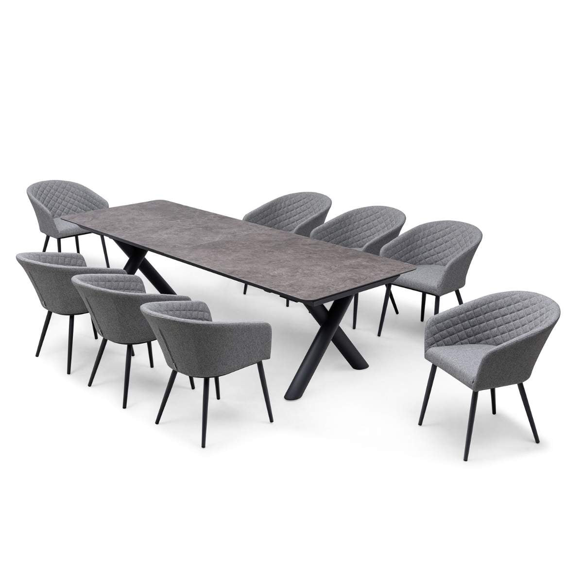 Maze - Outdoor Fabric Ambition 8-12 Seat Maxim Extending Dining Set