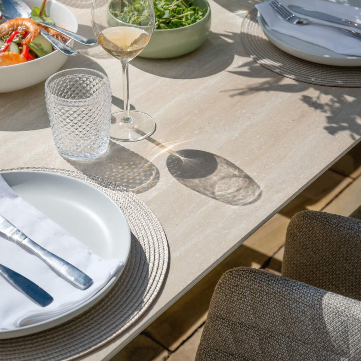 Maze - Outdoor Fabric Ambition 8-12 Seat Maxim Extending Dining Set