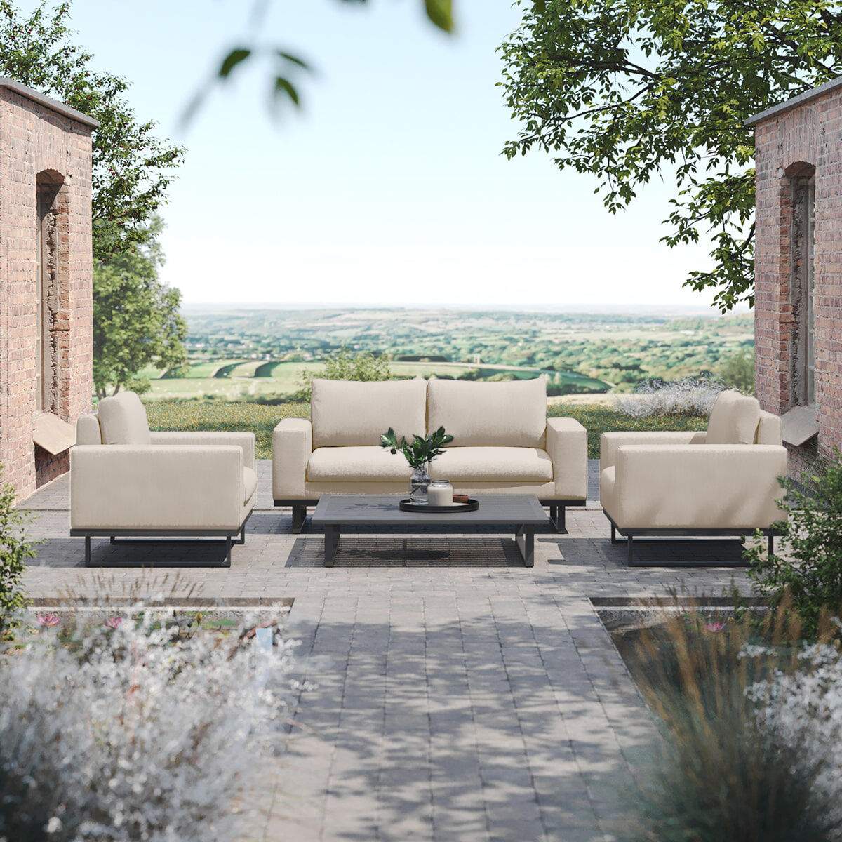 Maze - Outdoor Fabric Ethos 2 Seat Sofa Set