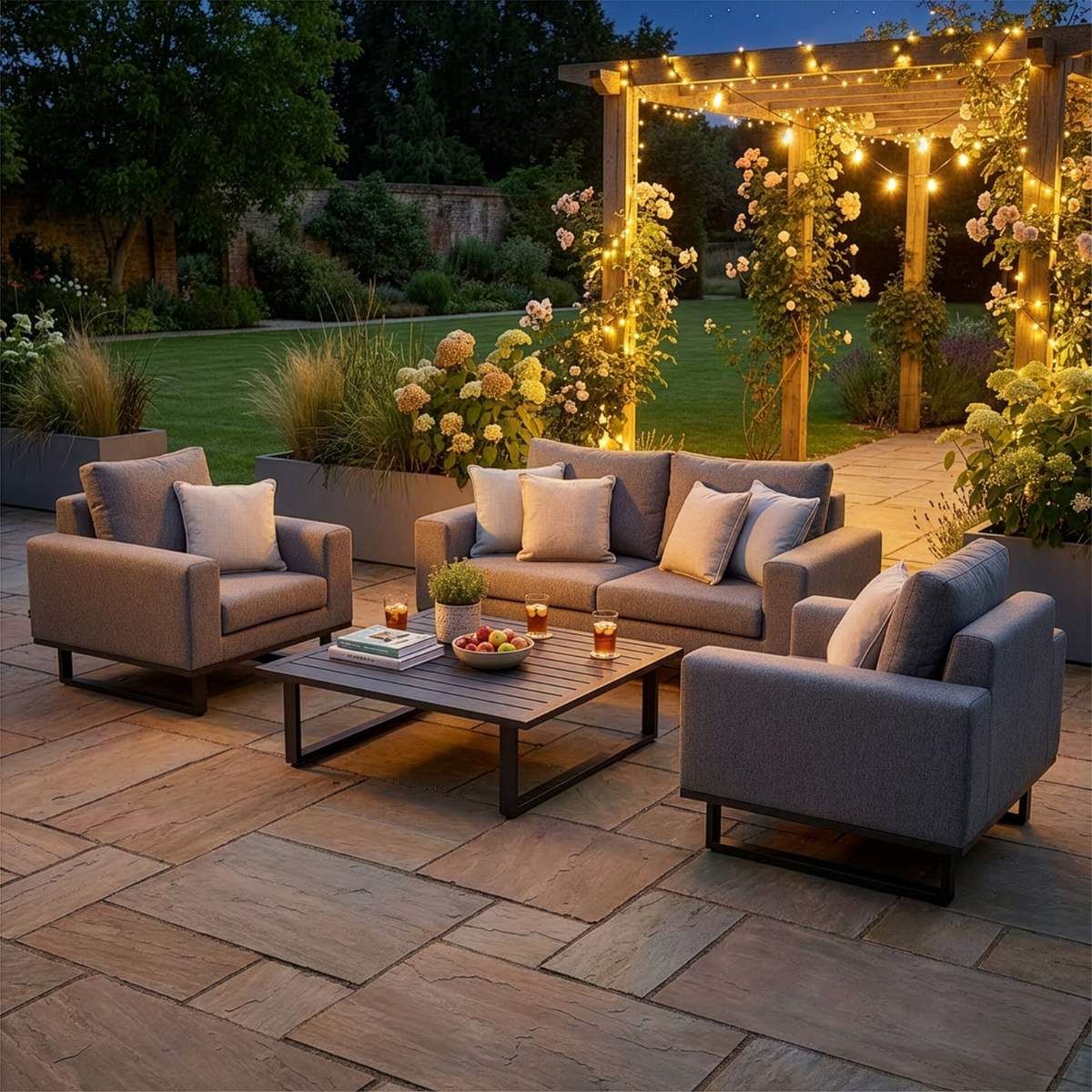 Maze - Outdoor Fabric Ethos 2 Seat Sofa Set