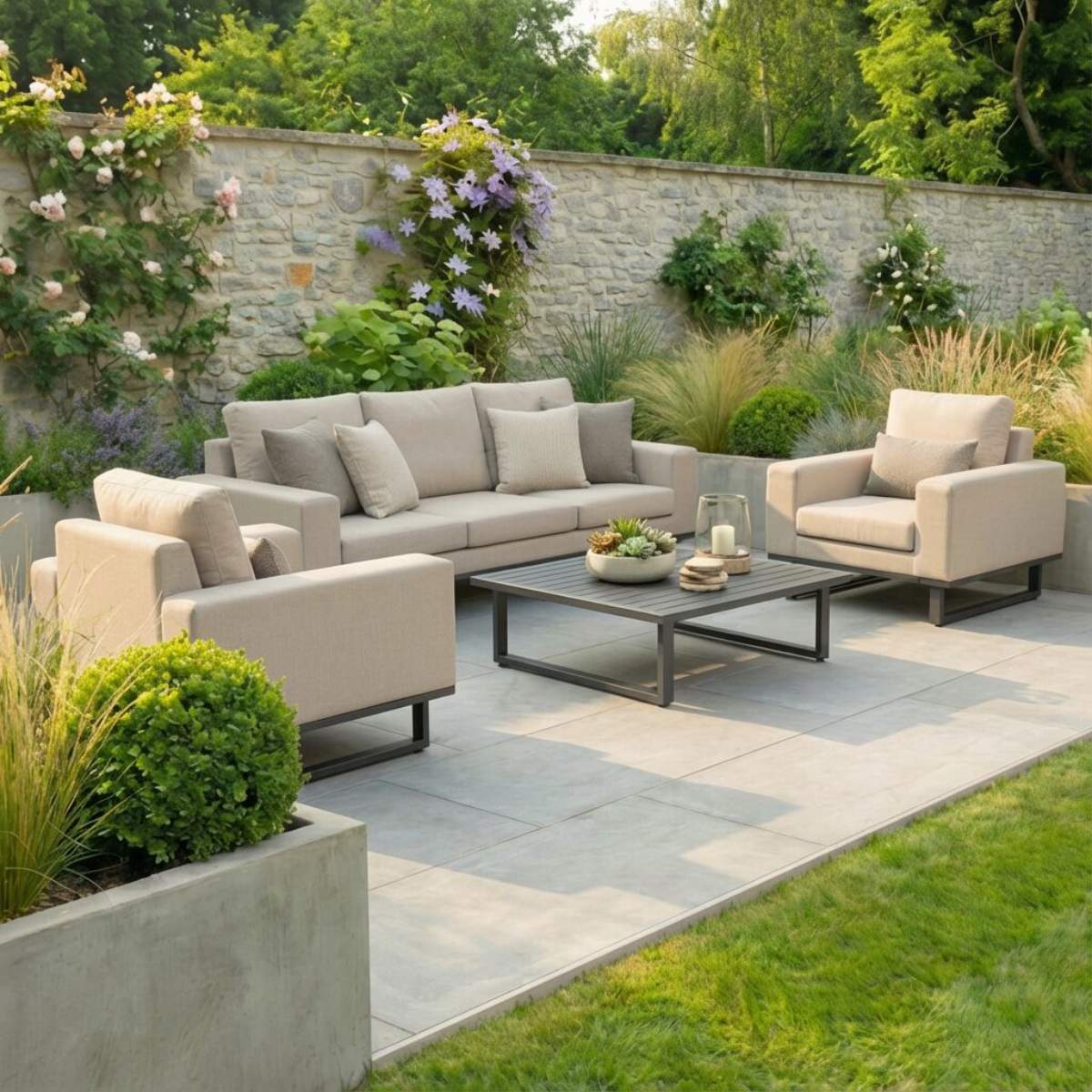 Maze - Outdoor Fabric Ethos 3 Seat Sofa Set