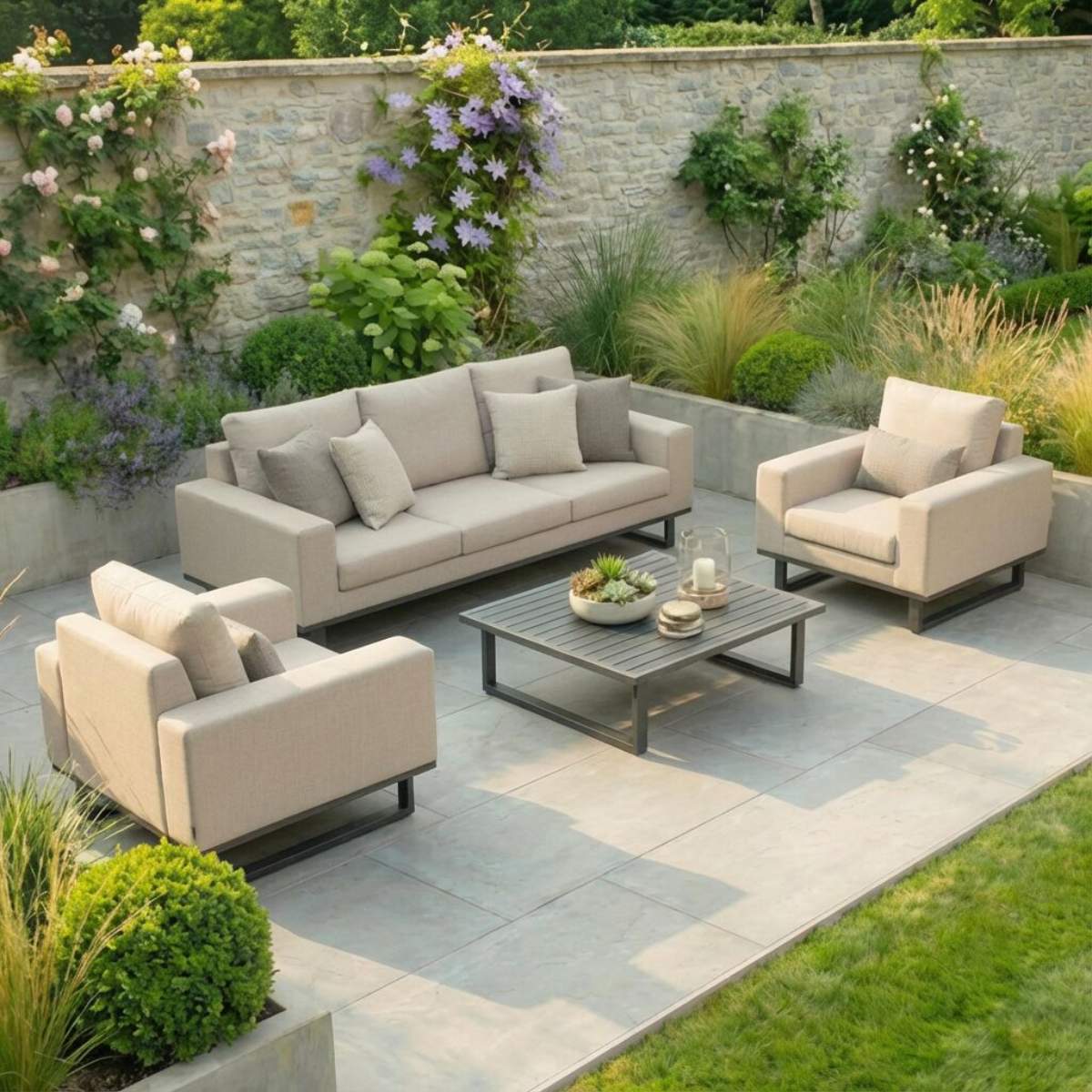 Maze - Outdoor Fabric Ethos 3 Seat Sofa Set