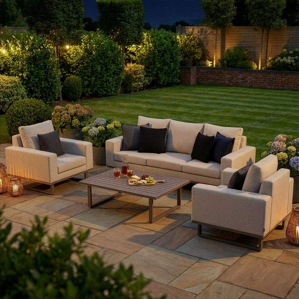 Maze - Outdoor Fabric Ethos 3 Seat Sofa Set