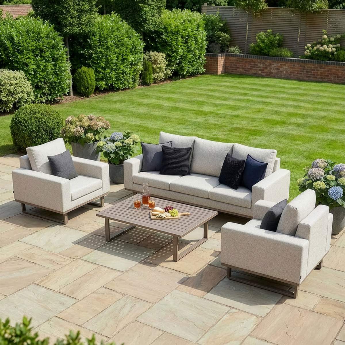 Maze - Outdoor Fabric Ethos 3 Seat Sofa Set
