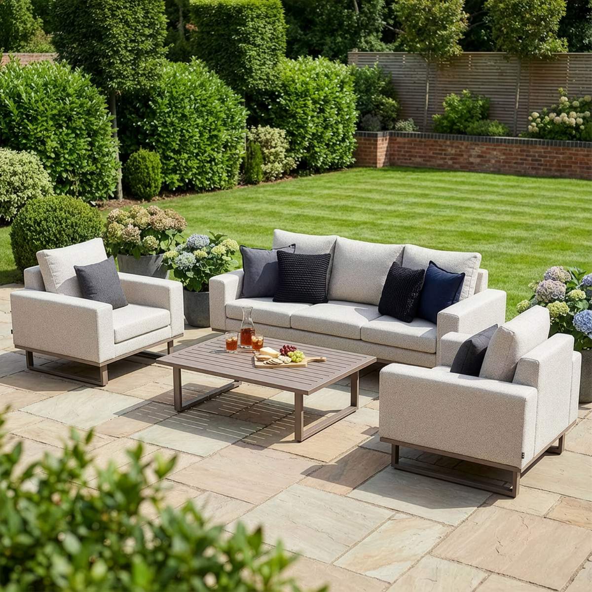 Maze - Outdoor Fabric Ethos 3 Seat Sofa Set