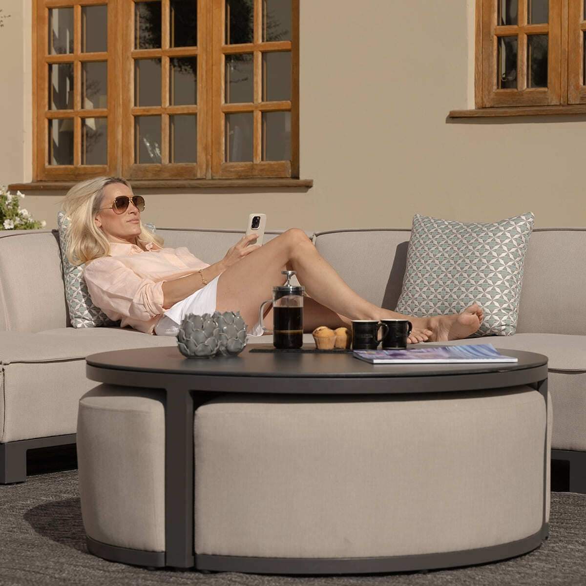 Maze - Outdoor Fabric Ibiza Large Corner Sofa Set