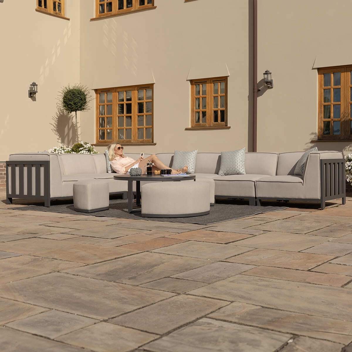 Maze - Outdoor Fabric Ibiza Large Corner Sofa Set