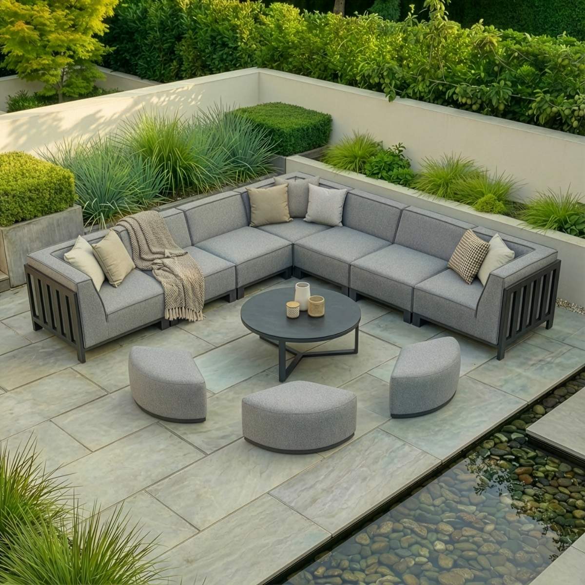 Maze - Outdoor Fabric Ibiza Large Corner Sofa Set