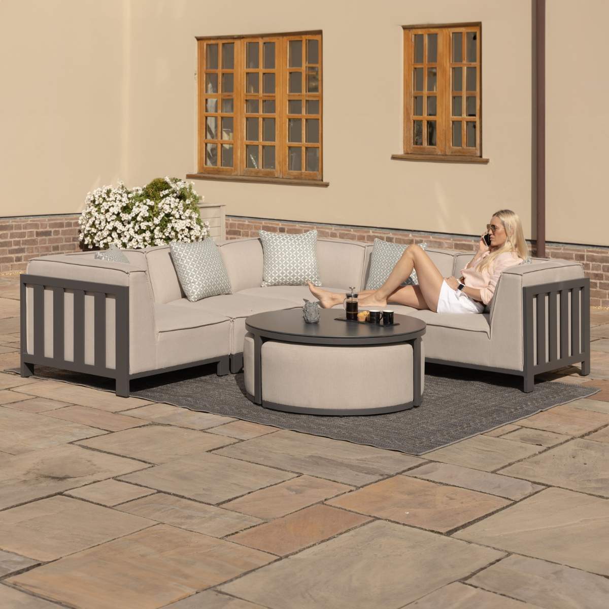 Maze - Outdoor Fabric Ibiza Small Corner Sofa Set