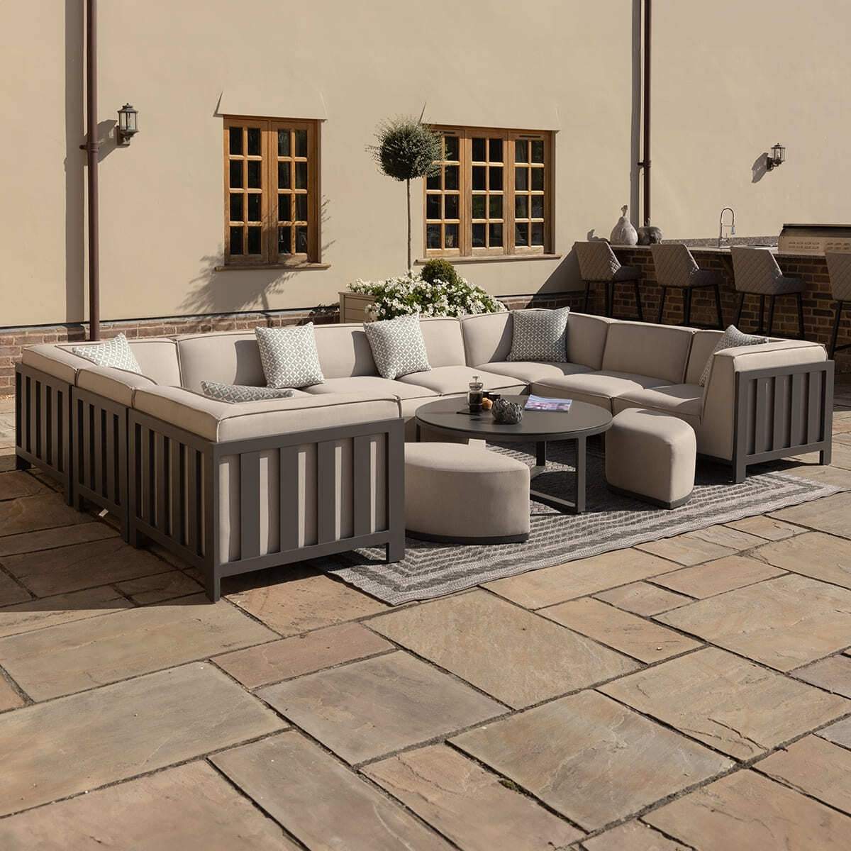 Maze - Outdoor Fabric Ibiza U Shape Sofa Set