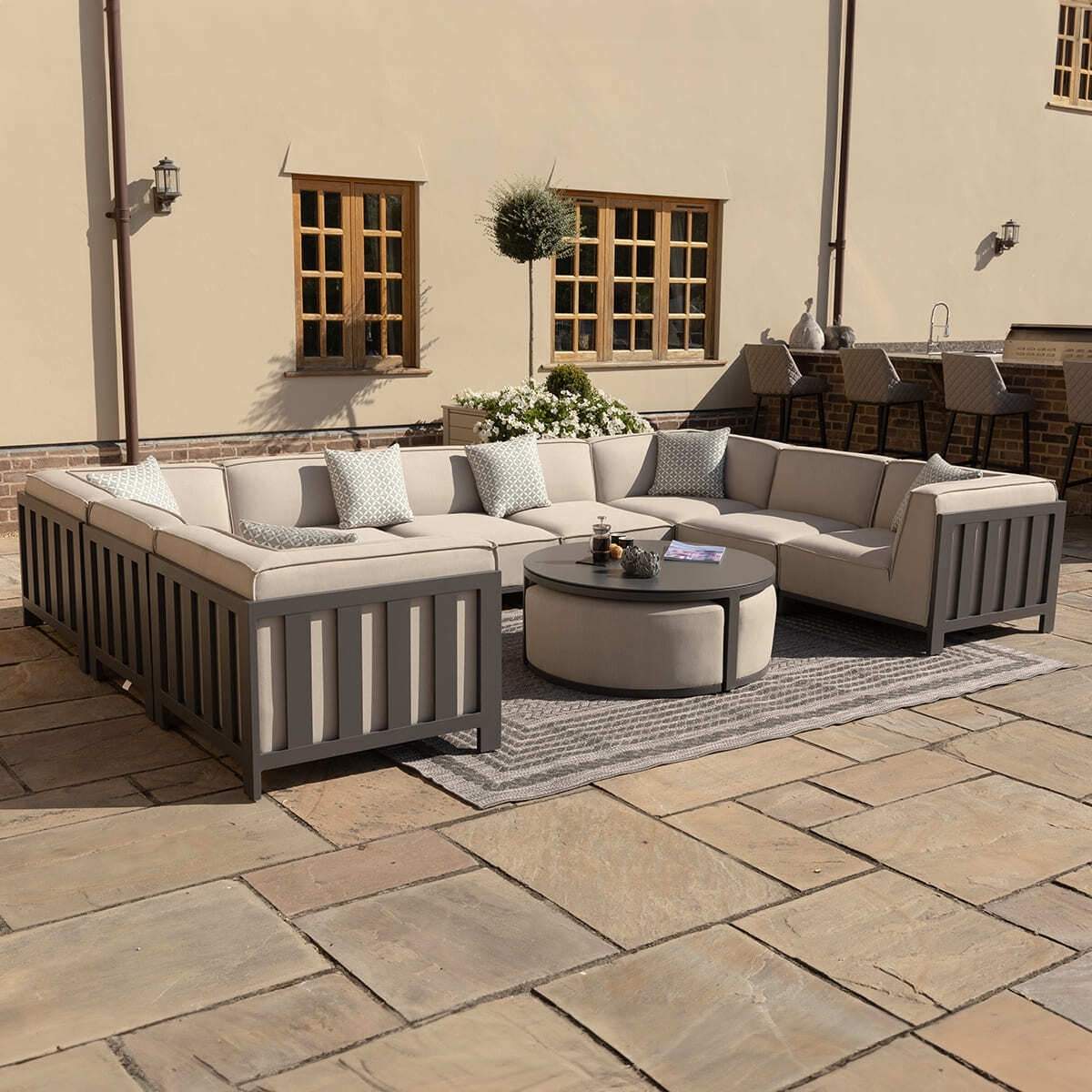 Maze - Outdoor Fabric Ibiza U Shape Sofa Set