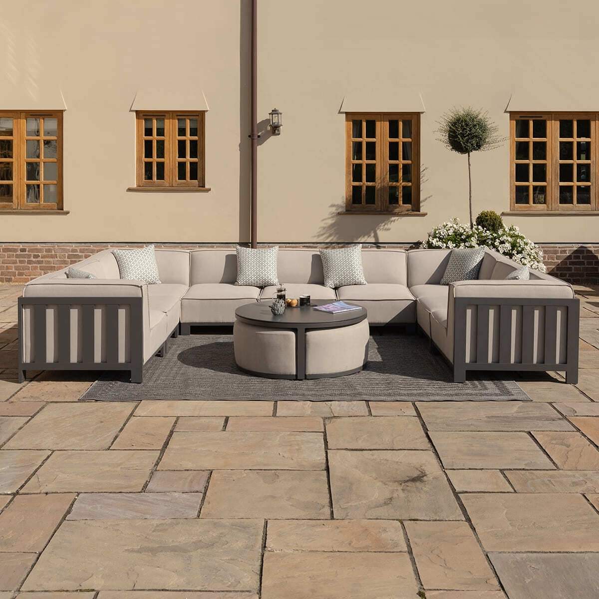 Maze - Outdoor Fabric Ibiza U Shape Sofa Set