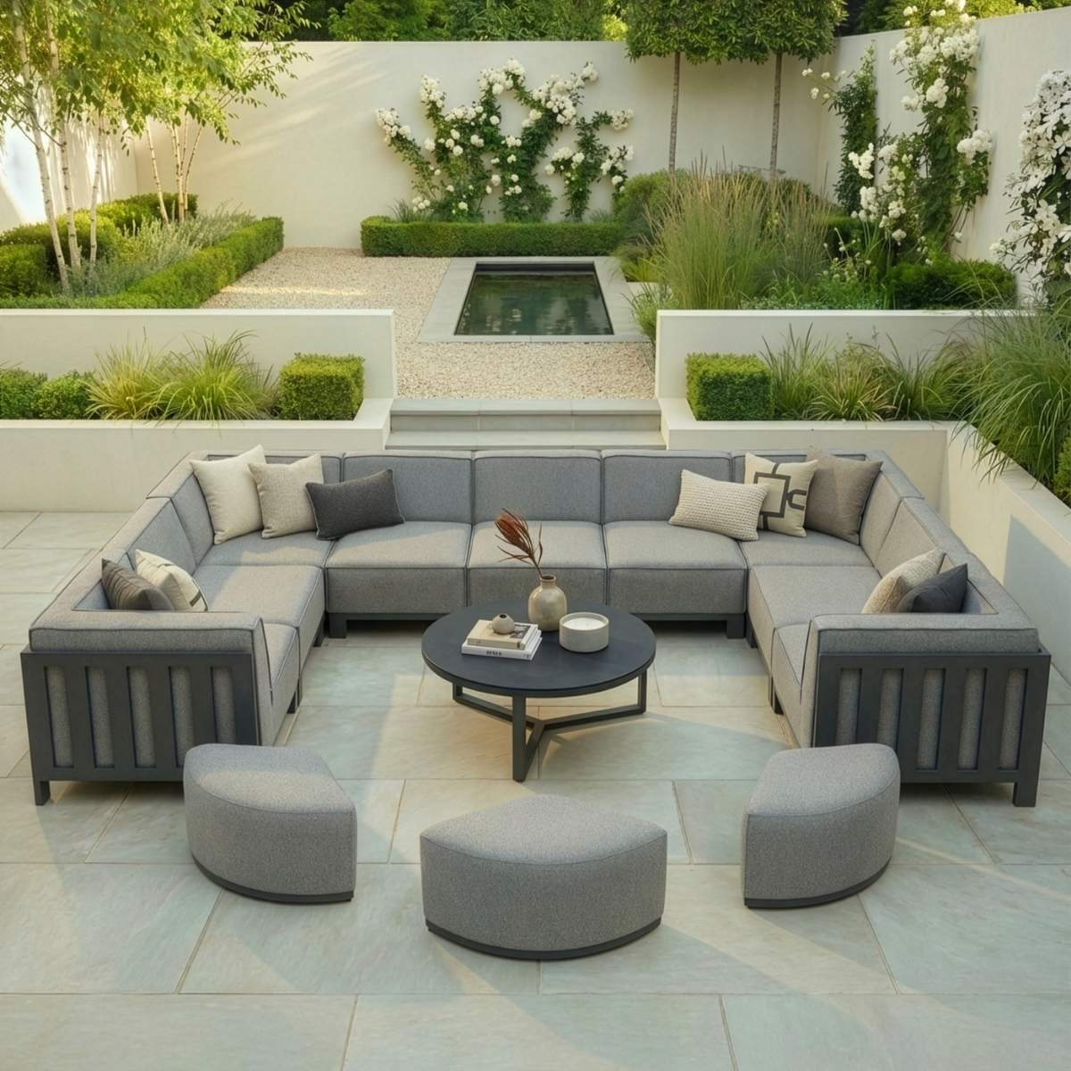 Maze - Outdoor Fabric Ibiza U Shape Sofa Set