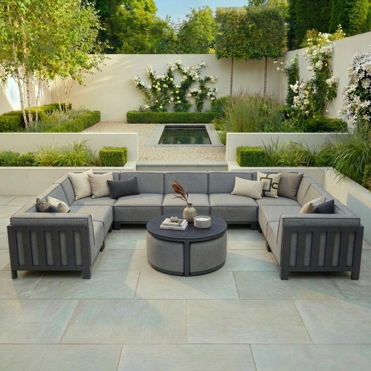 Maze - Outdoor Fabric Ibiza U Shape Sofa Set