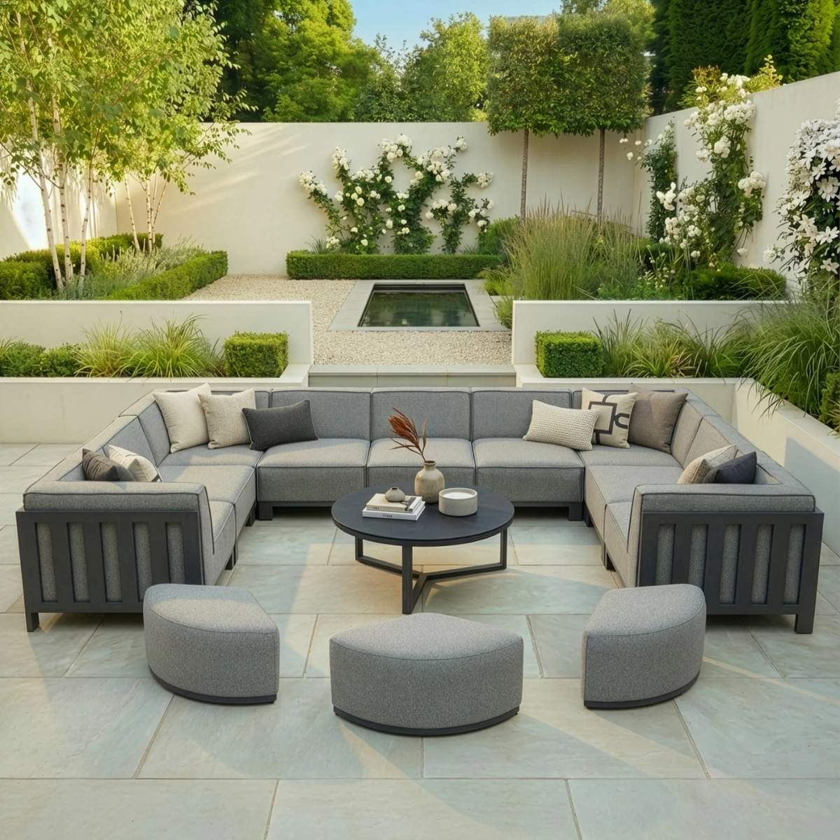 Maze - Outdoor Fabric Ibiza U Shape Sofa Set