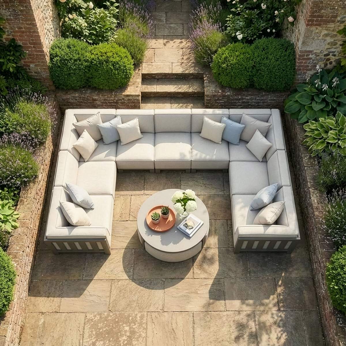 Maze - Outdoor Fabric Ibiza U Shape Sofa Set