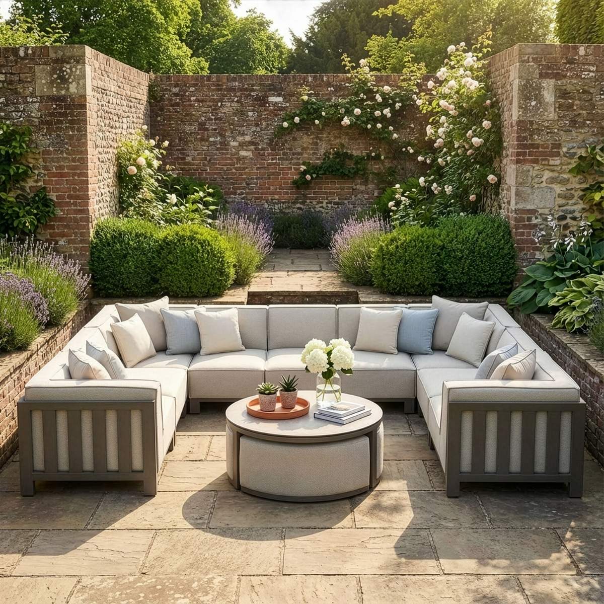 Maze - Outdoor Fabric Ibiza U Shape Sofa Set
