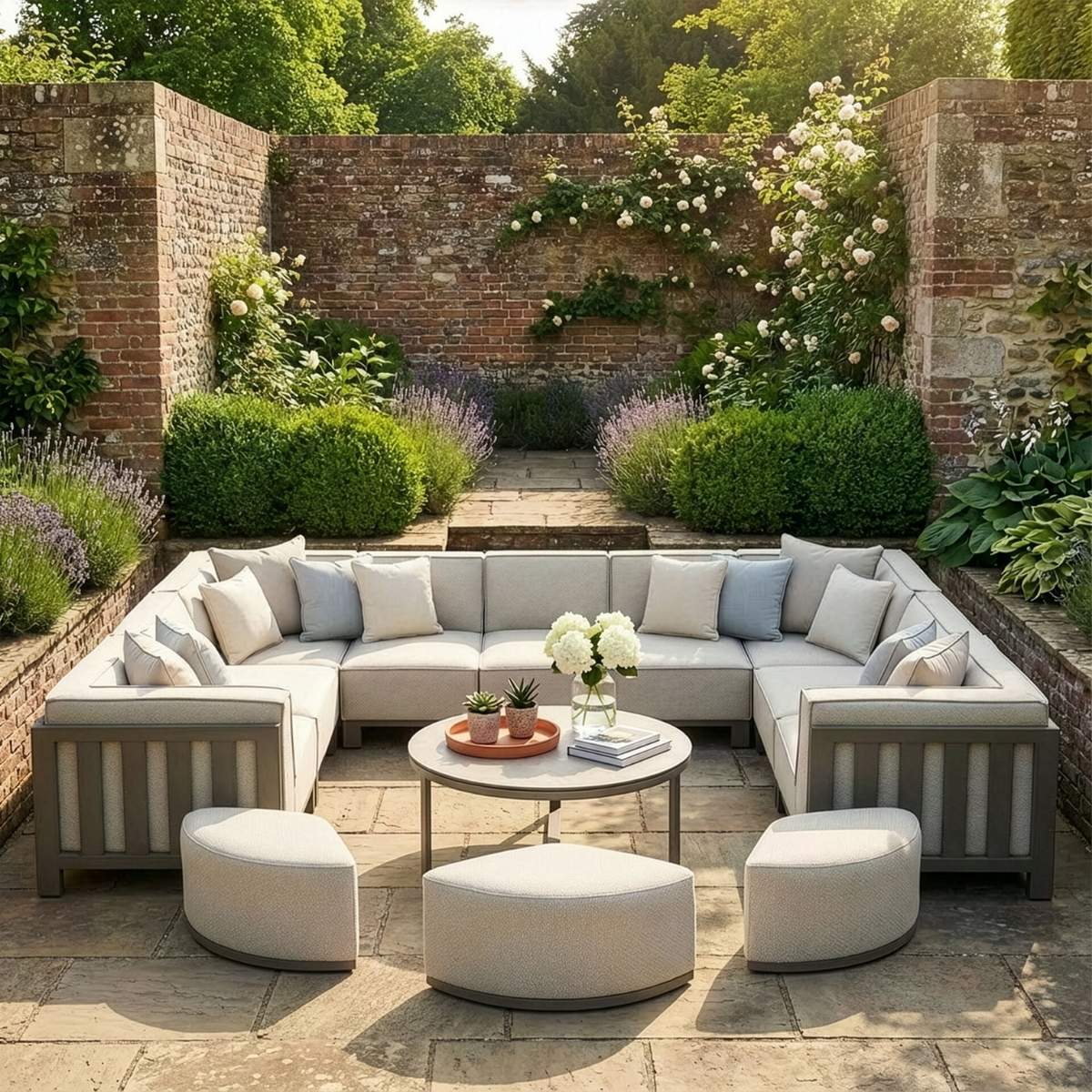 Maze - Outdoor Fabric Ibiza U Shape Sofa Set
