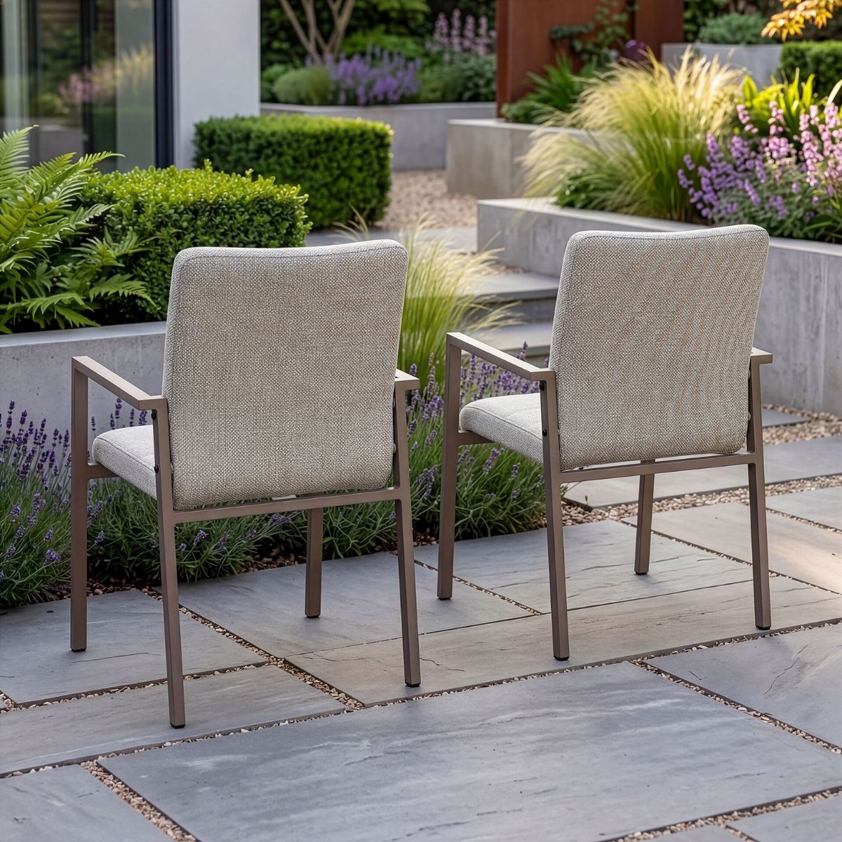 Maze - Outdoor Fabric Pair of Ibiza Dining Chairs